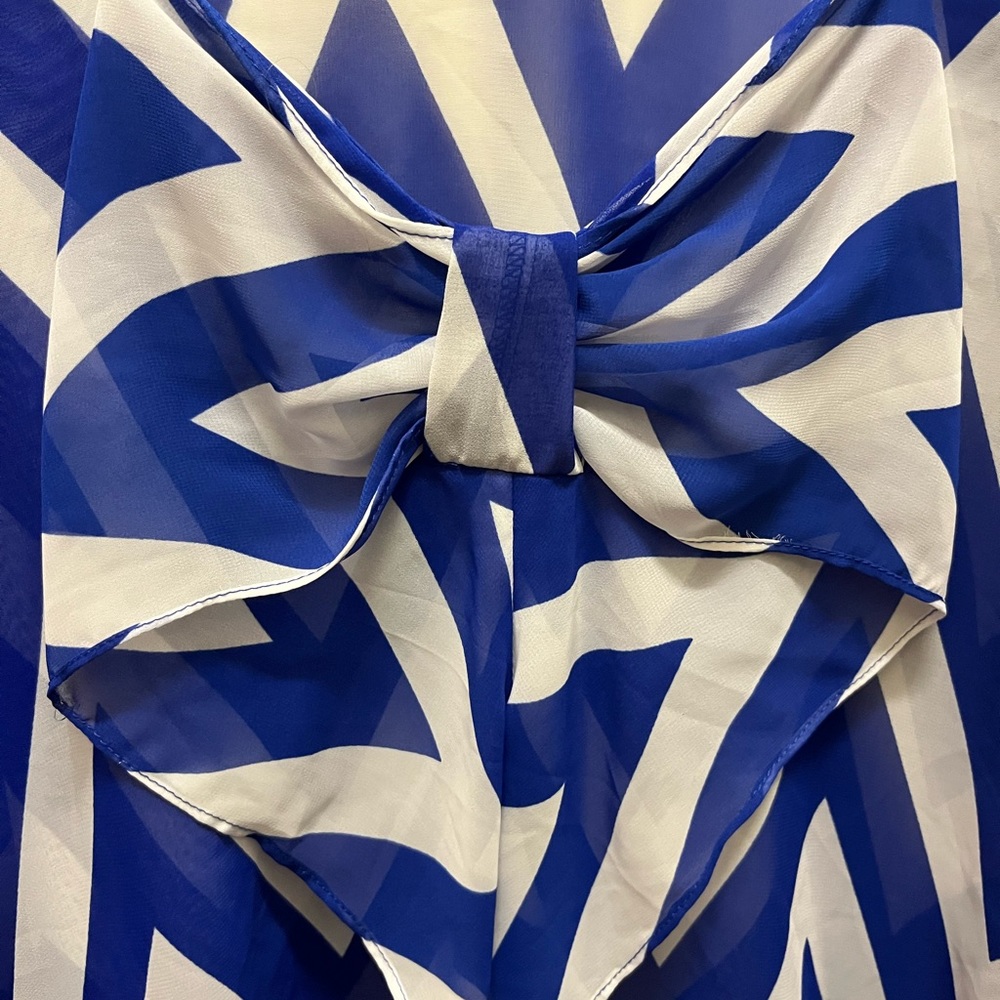 Blue and white stripped blouse